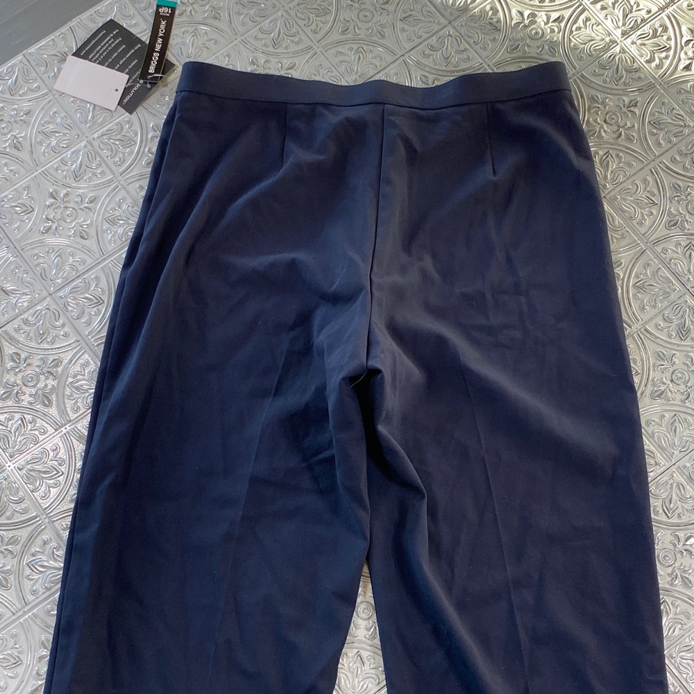 Briggs New York Women's Navy Trousers Slacks Size 16 P Tummy Control NWT - Picture 6 of 12
